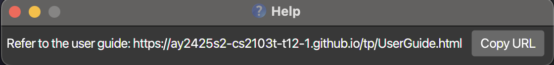 help message